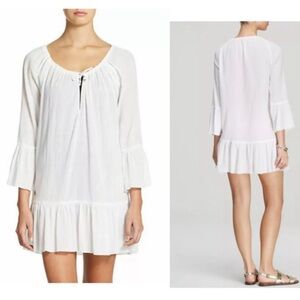 Polo Ralph Lauren Cotton Gauze Casey Swim Tunic Cover Up White Size M